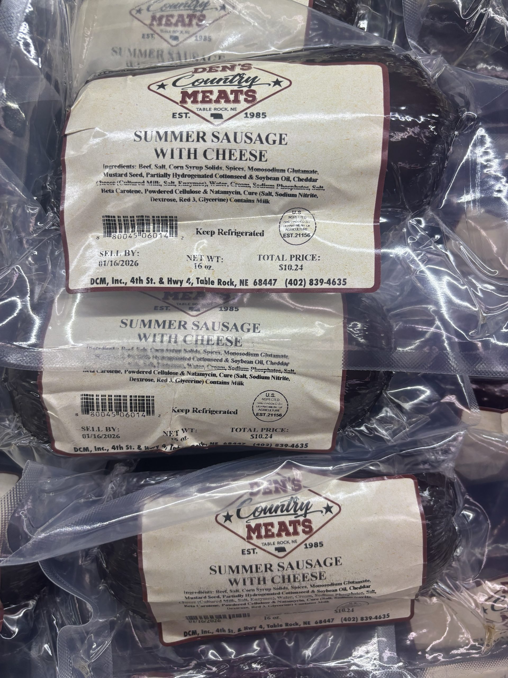 Summer Sausage with Cheese 1 Summer Sausage with Cheese